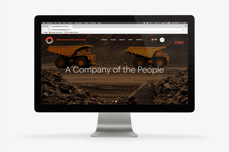 協調色風格CMC 礦業公司企業VIS視覺識別系統-網站設計