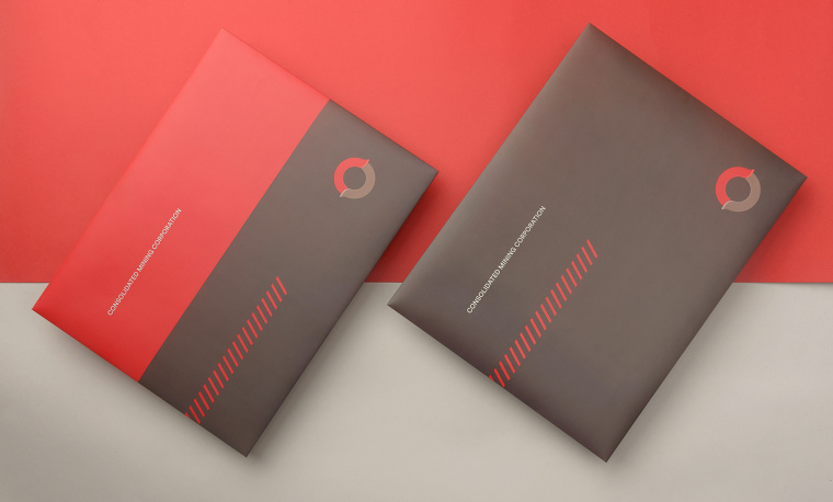 協調色風格CMC 礦業公司企業VIS視覺識別系統-VI設計-文件紙袋設計