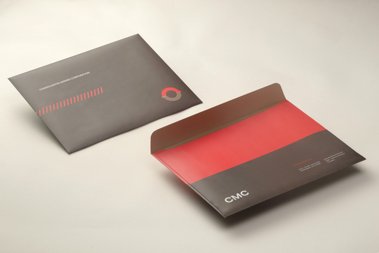 協調色風格CMC 礦業公司企業VIS視覺識別系統-VI設計-文件紙袋設計
