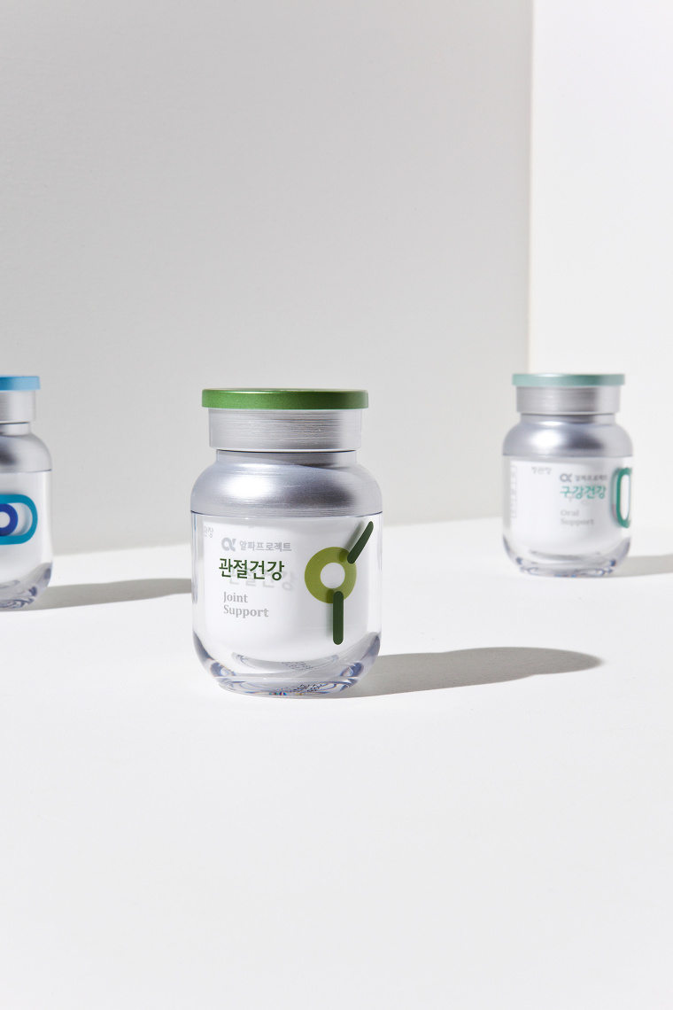 幾何人體器官圖標風格的KGK 營養保健品品牌包裝設計