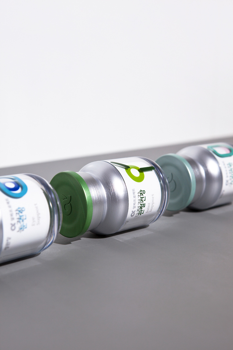 幾何人體器官圖標風格的KGK 營養保健品品牌包裝設計