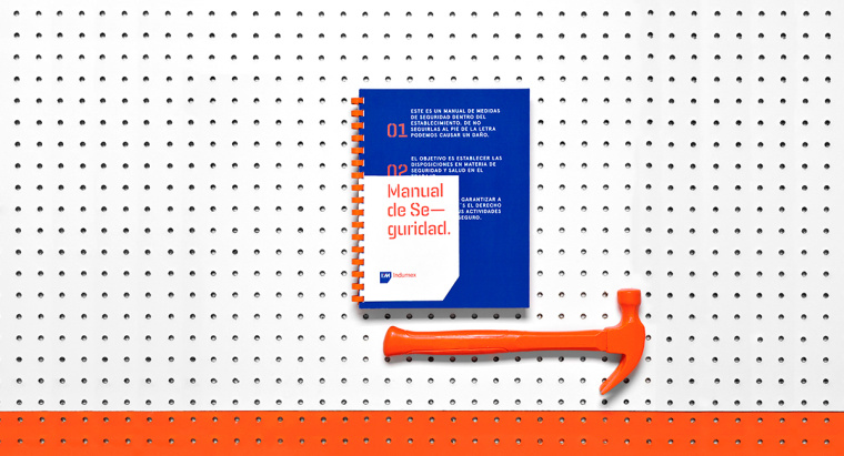 強烈的對比色品牌視覺案例——Indumex-五金店品牌視覺VI設計