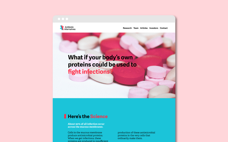 醒目的抗生素替代品藥LOGO標志設計-上海標志設計公司