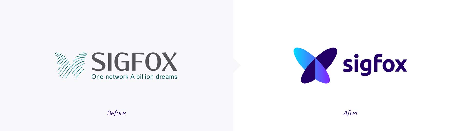 活環科技蝴蝶風格全球物聯網動力公司Sigfox品牌VI視覺形象設計--蝴蝶標志