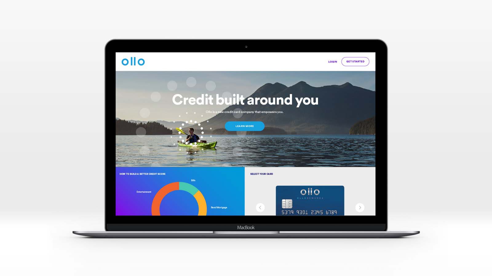 簡約理性風格“OLLO”金融品牌信用卡推廣標識logo設計VI設計