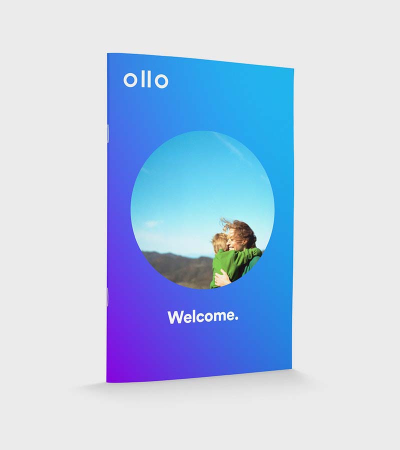 簡約理性風格“OLLO”金融品牌信用卡推廣標識logo設計VI設計