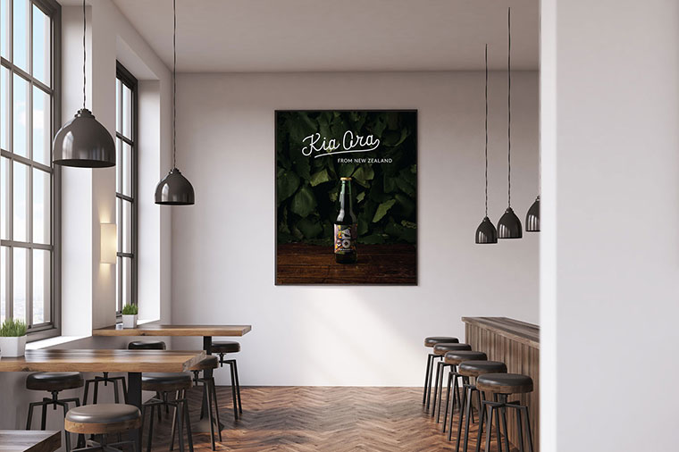 Ora毛利人啤酒品牌包裝設計，使用川崎植物的美麗插圖設計