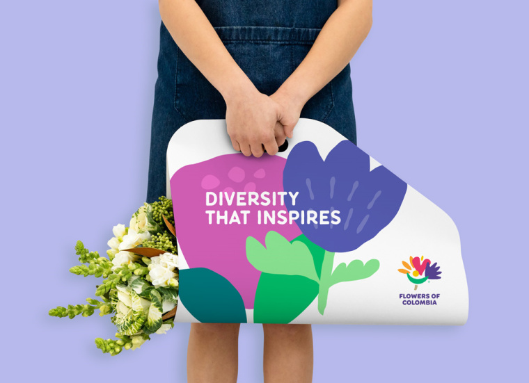千變萬化的哥倫比亞鮮花出口商協會標志設計VI設計