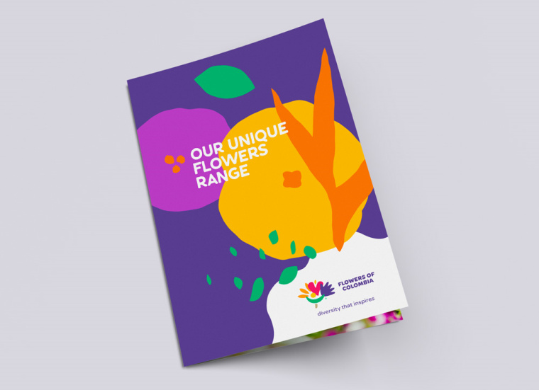千變萬化的哥倫比亞鮮花出口商協會標志設計VI設計