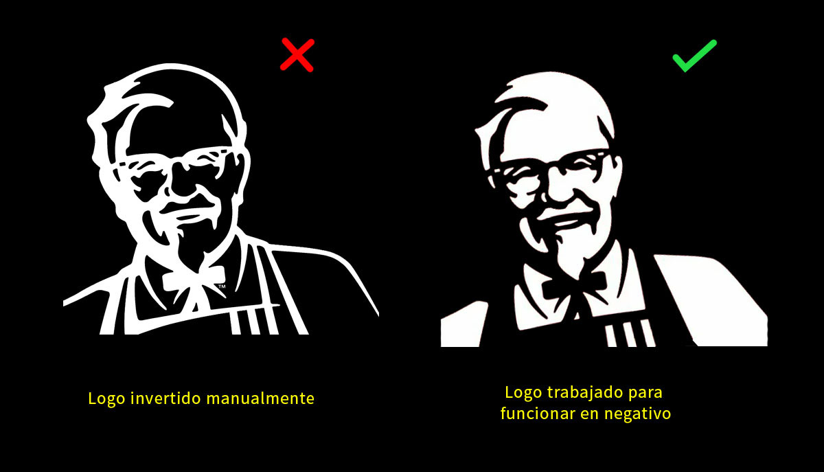 反白標志如何設計-肯德基標志