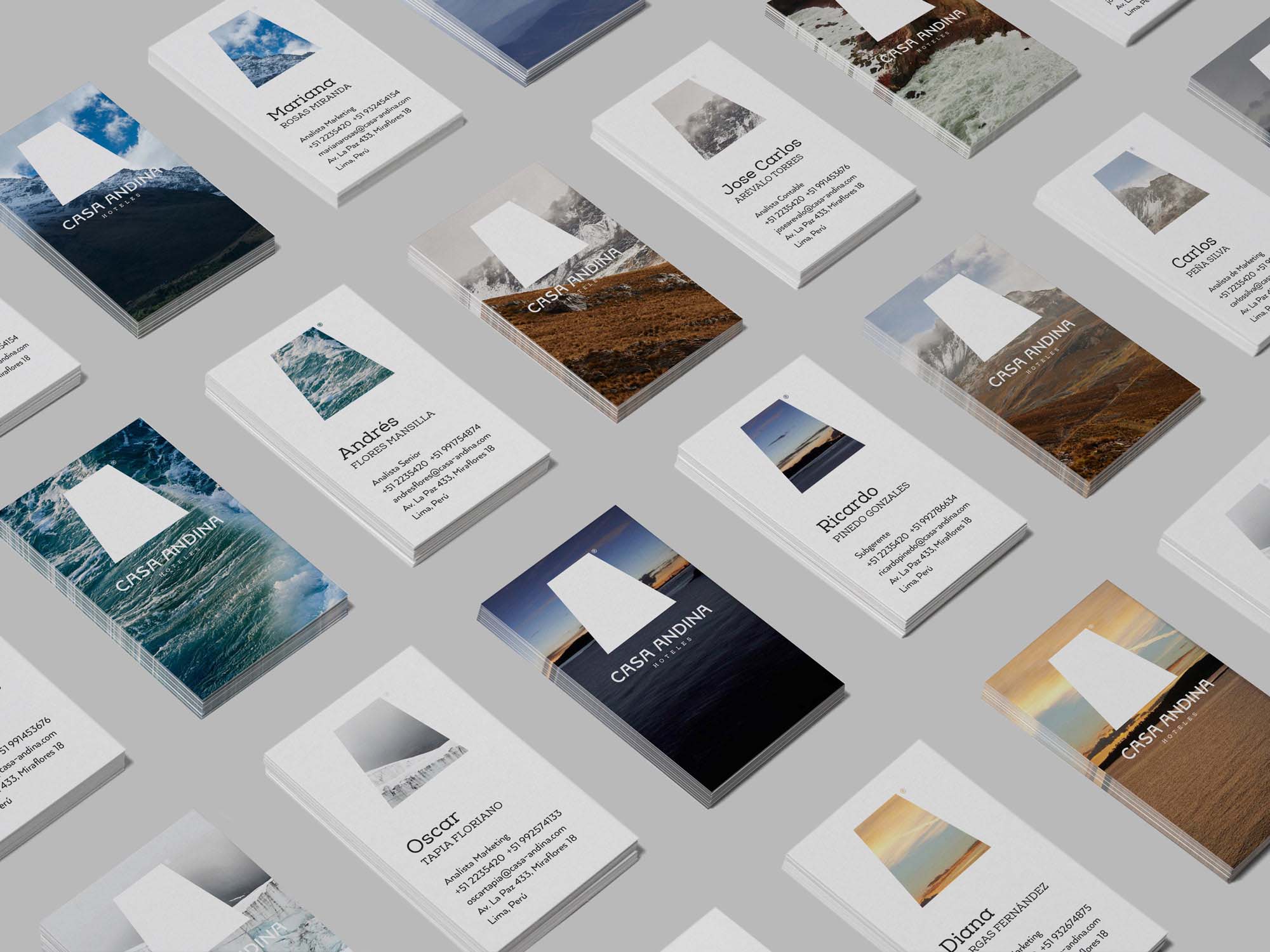 簡約幾何圖形標志及vi設計-Casa Andina旅游文化產業新品牌形象設計