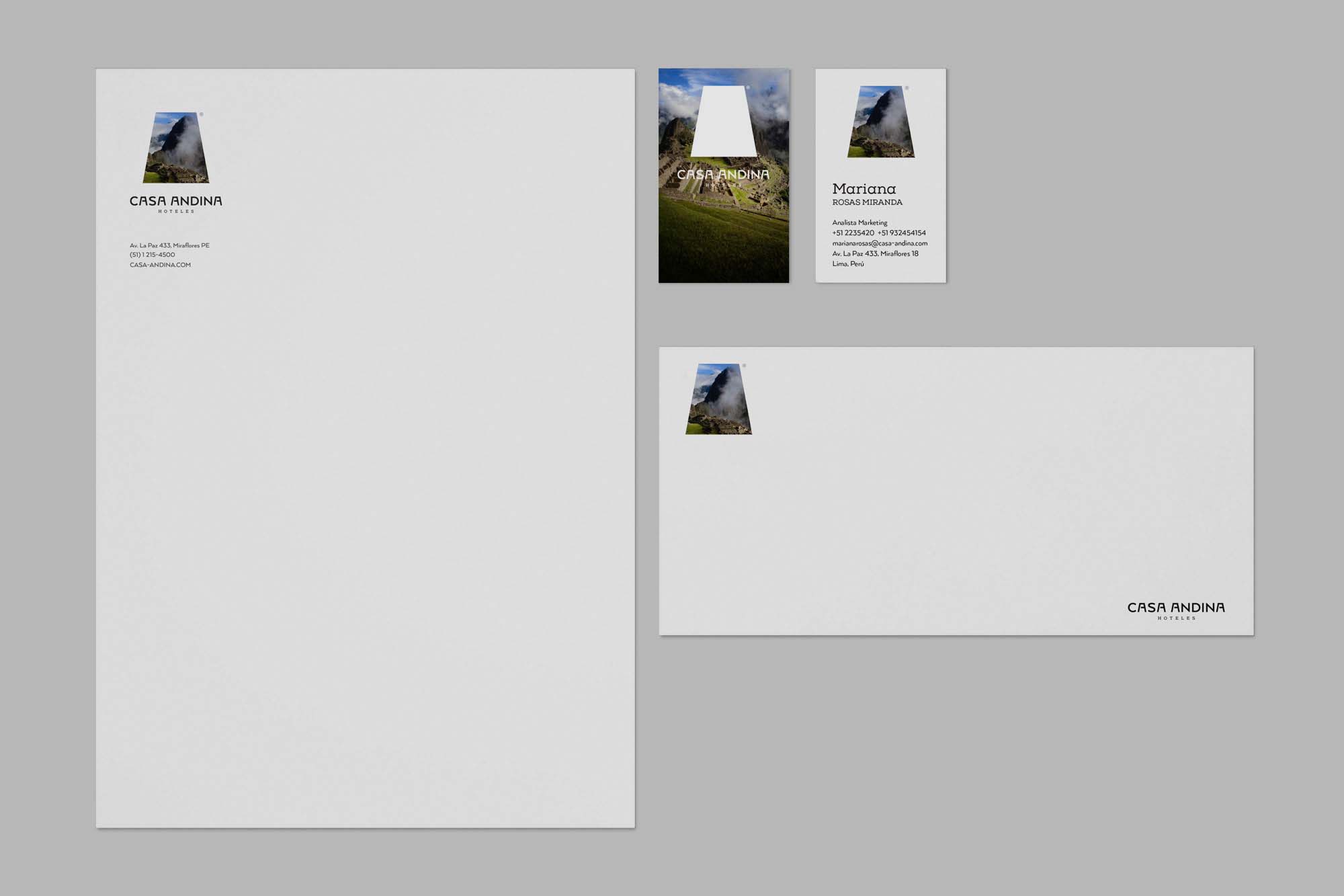 簡約幾何圖形標志及vi設計-Casa Andina旅游文化產業新品牌形象設計