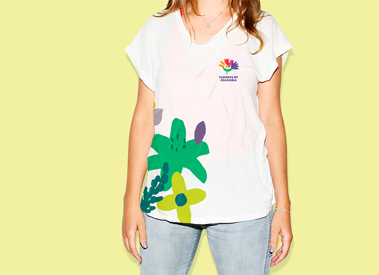 千變萬化的哥倫比亞鮮花出口商協會標志設計VI設計