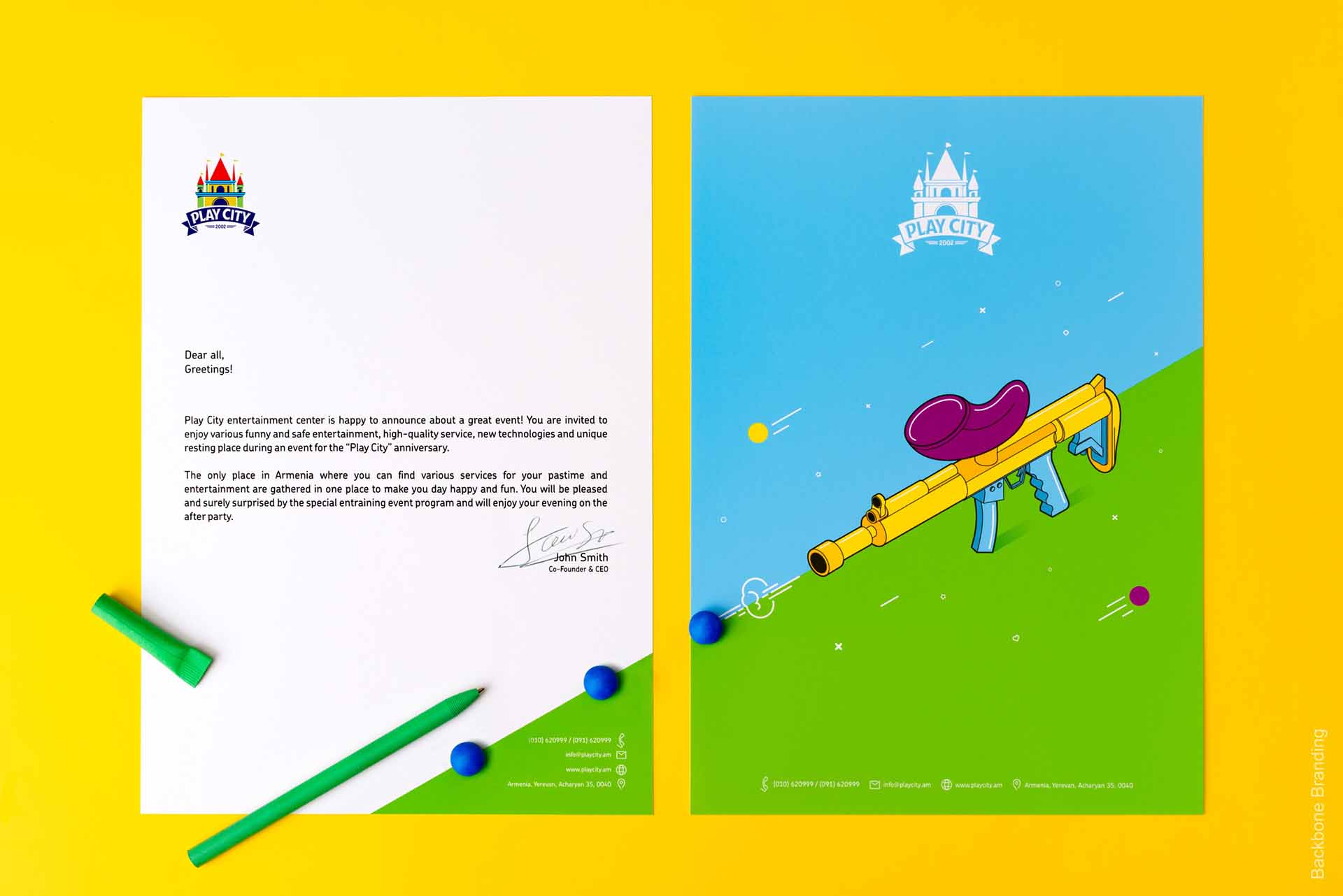 矢量圖畫風格Play City 娛樂公園vi形象設計——展現游戲與現實交融