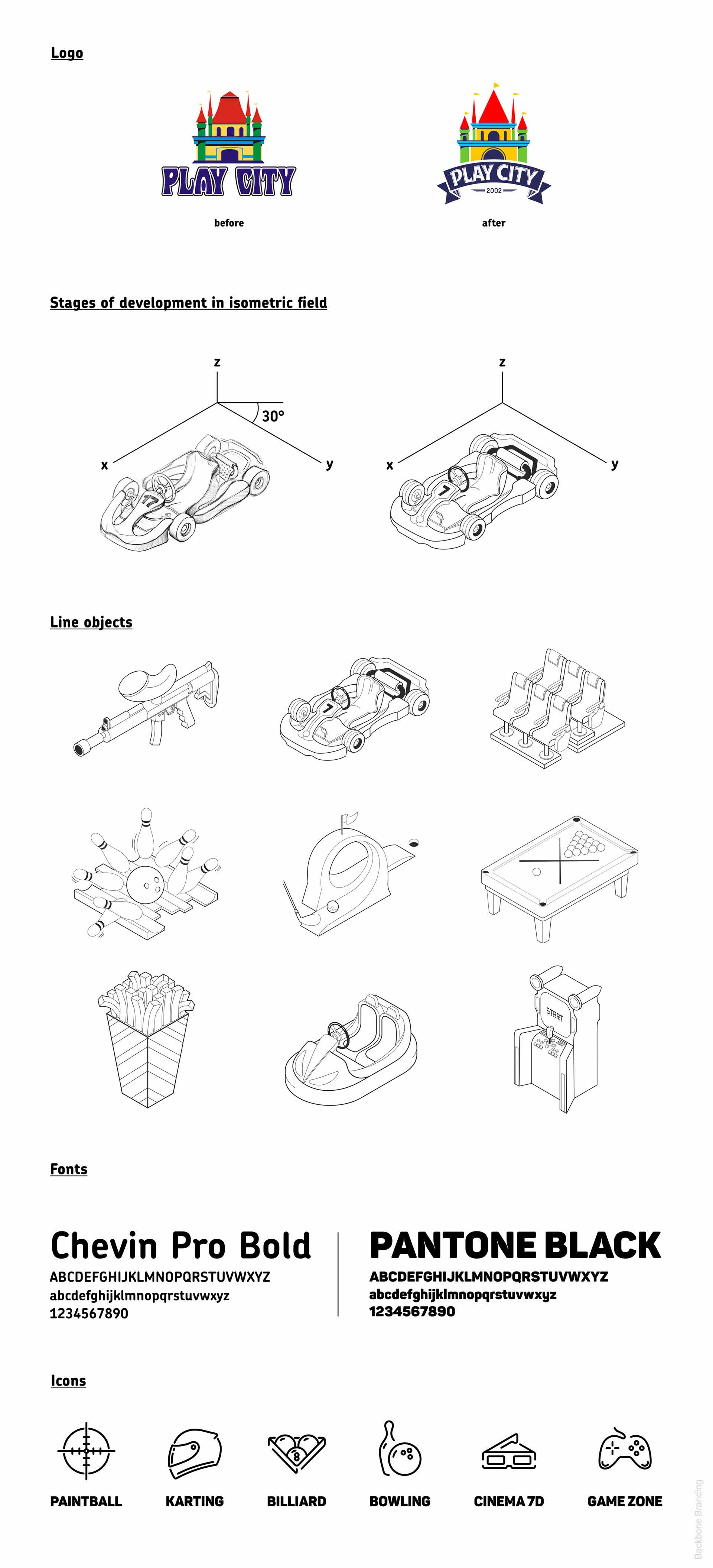 矢量圖畫風格Play City 娛樂公園vi形象設計——展現游戲與現實交融