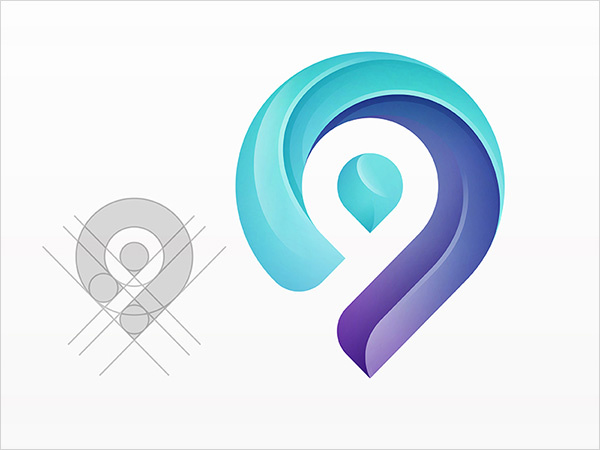 上海標志設計公司欣賞：28個重疊漸變色標志設計理念案例