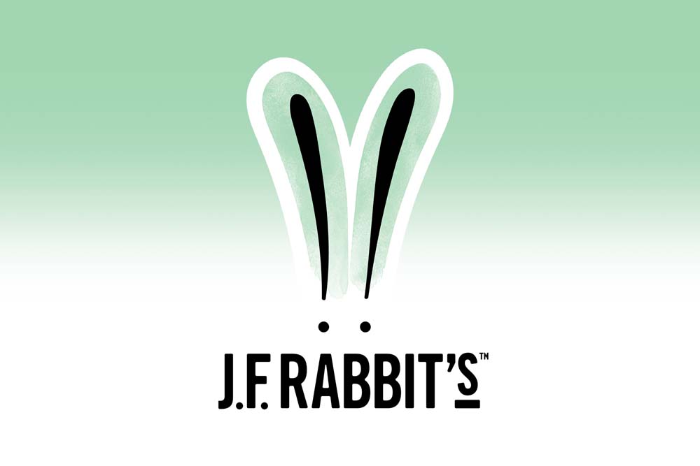 可愛俏皮的J.F. Rabbit''''''''''''''''s植物蔬菜飲料品牌標志設計