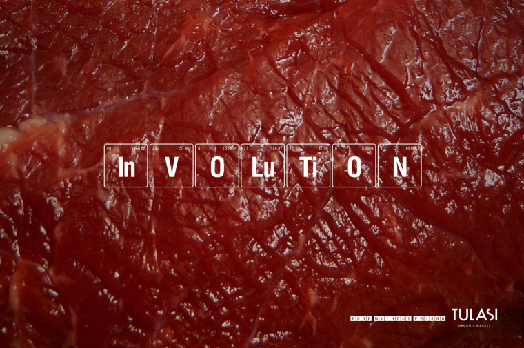 巴西Tulasi有機農產品超市市場平面宣傳創意廣告設計“無毒食品”篇-肉