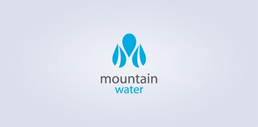 水標志設計圖片-山泉水標志設計