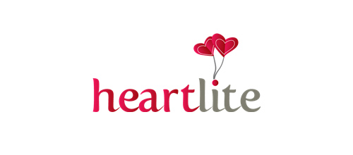 表達愛情愛心的心形logo設計-HEARTLITE 花朵心logo