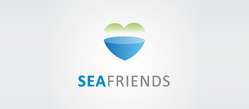 表達愛情愛心的心形logo設計-海朋友