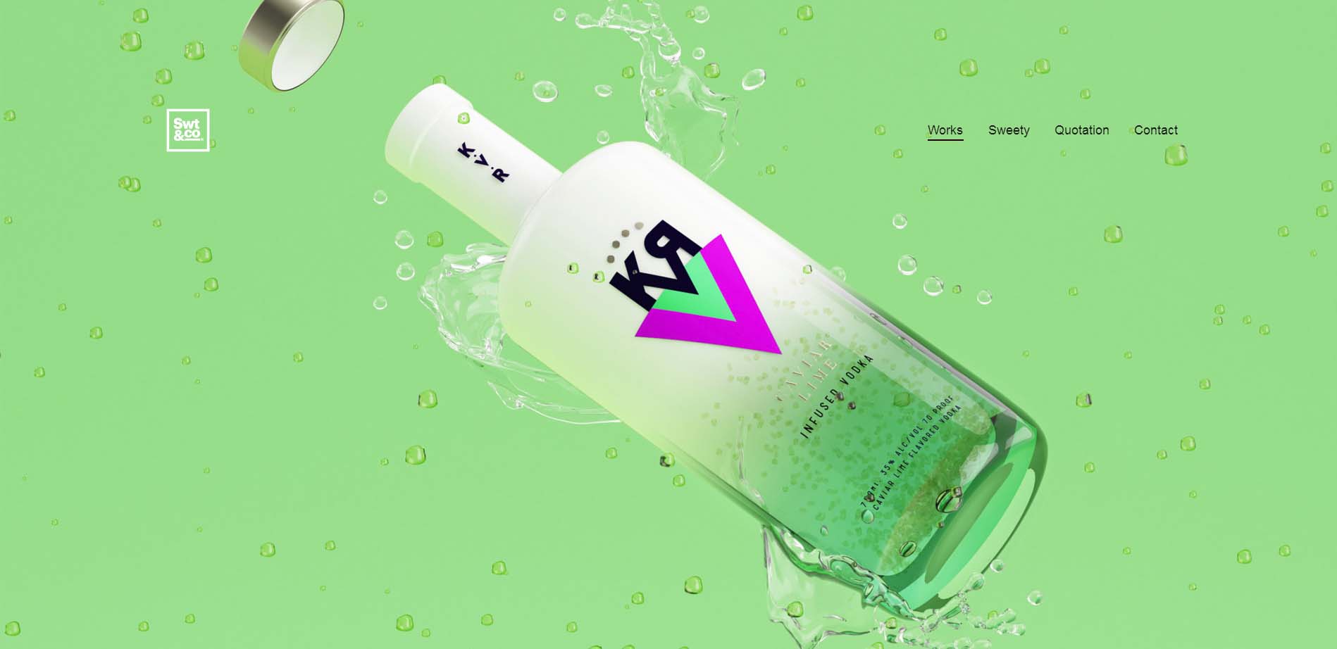 KVR酒精飲料品牌設(shè)計(jì)包裝設(shè)計(jì)，互補(bǔ)色箭頭符號，讓包裝超有識(shí)別性