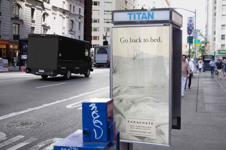 Parachute床單家居服品牌平面創意廣告“使家庭生活回歸慢節奏”篇-回去睡覺