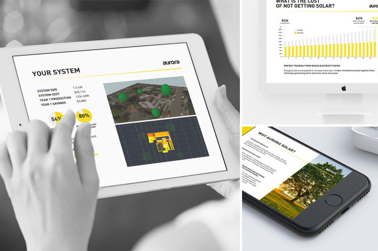 AURORA 太陽能公司PPT演示模板設計-上海品牌設計公司