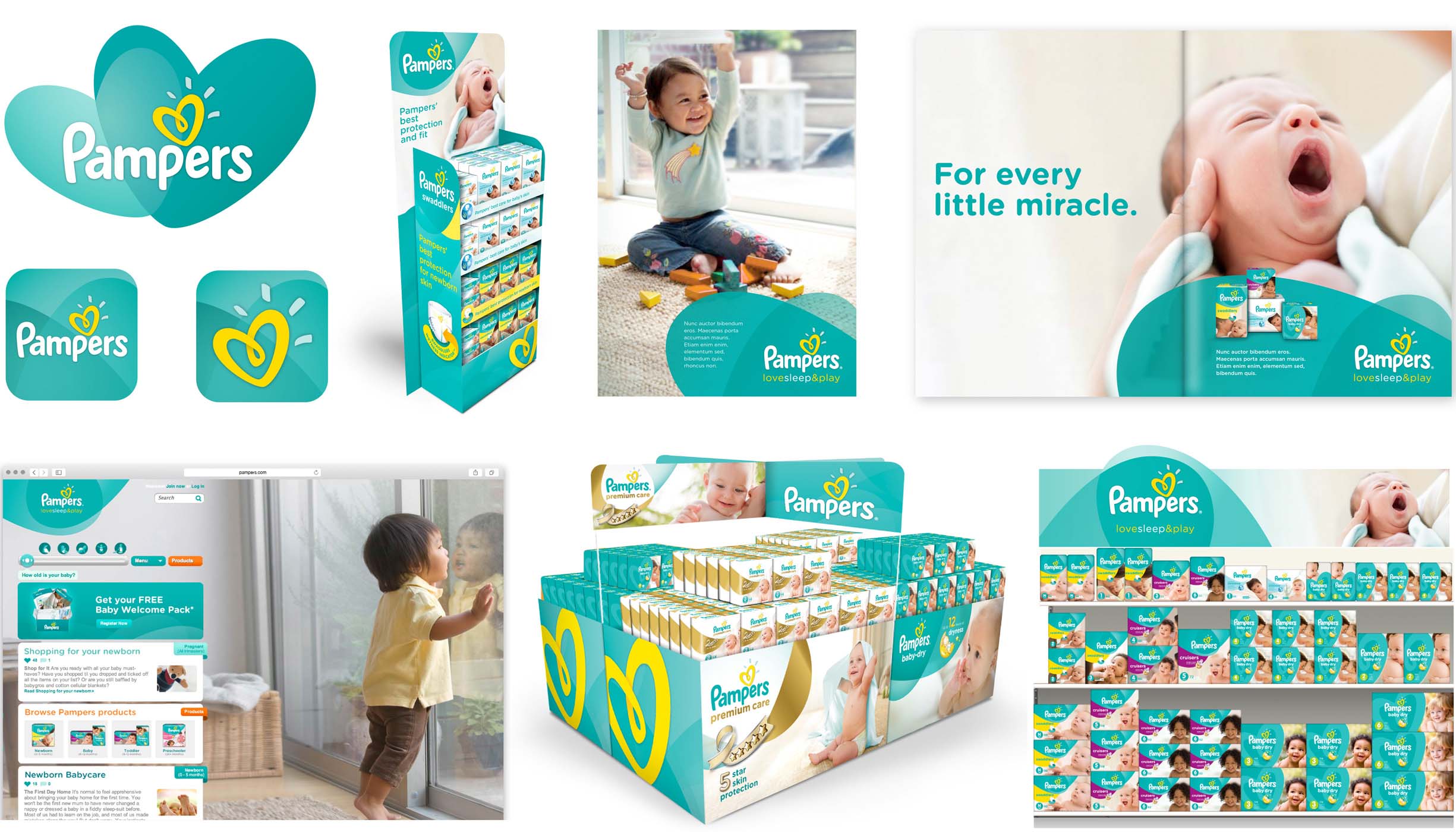 幫寶適嬰兒尿布品牌logo包裝設計