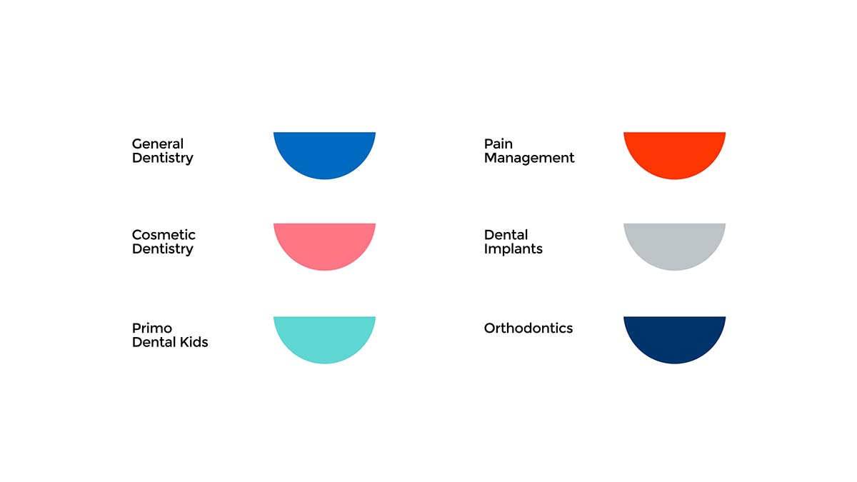 傳達微笑理念的Primo Dental牙科牙醫連鎖機構logo設計