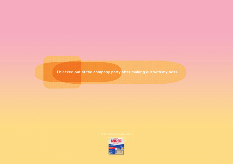 BAND-AID邦迪創可貼“大小補丁系列”產品平面創意廣告欣賞-派對篇 BAND-AID邦迪創可貼“大小補丁系列”產品平面創意廣告欣賞-派對篇