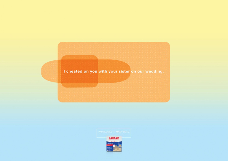 BAND-AID邦迪創可貼“大小補丁系列”產品平面創意廣告欣賞-騙子篇 BAND-AID邦迪創可貼“大小補丁系列”產品平面創意廣告欣賞-騙子篇