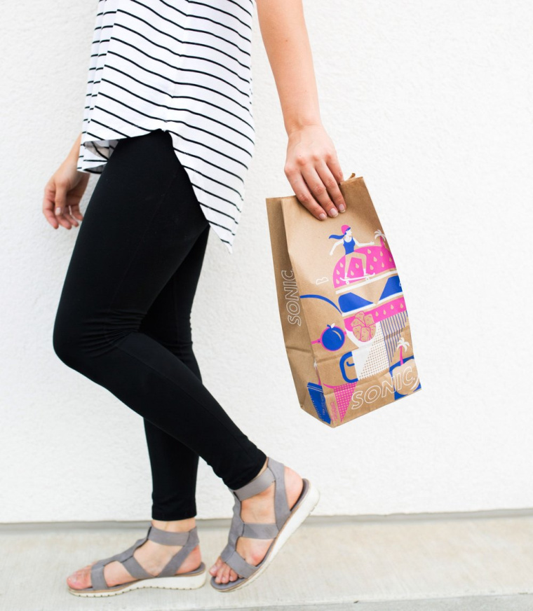 時尚餐飲品牌設計-Sonic外賣飲料杯餐飲盒子包裝設計，給您深深的夏日懷念