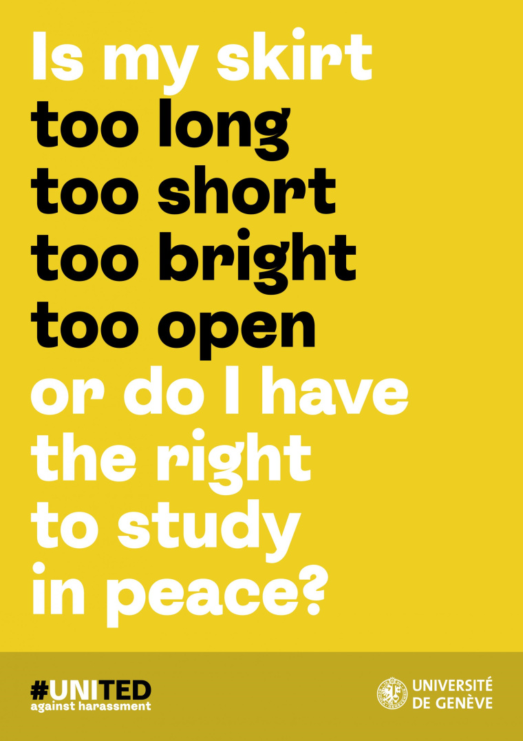 日內(nèi)瓦大學(xué)“反對(duì)騷擾”系列公益平面廣告海報(bào)