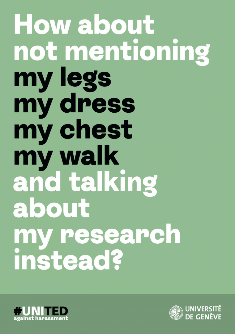 日內(nèi)瓦大學(xué)“反對(duì)騷擾”系列公益平面廣告海報(bào)