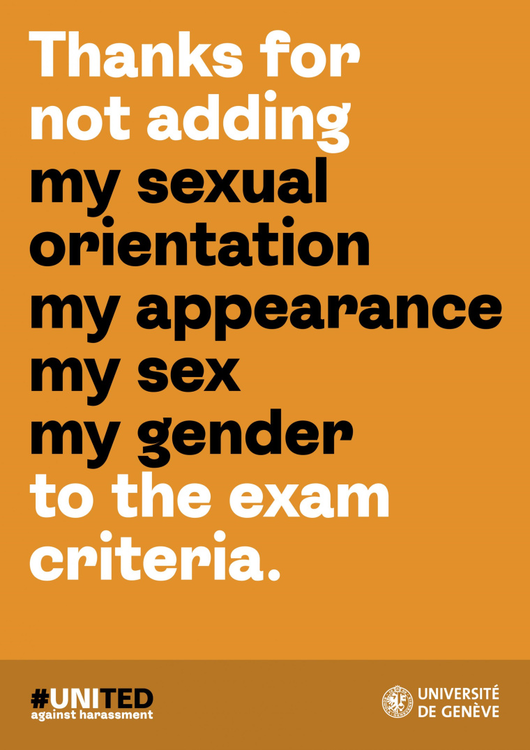 日內(nèi)瓦大學(xué)“反對(duì)騷擾”系列公益平面廣告海報(bào)