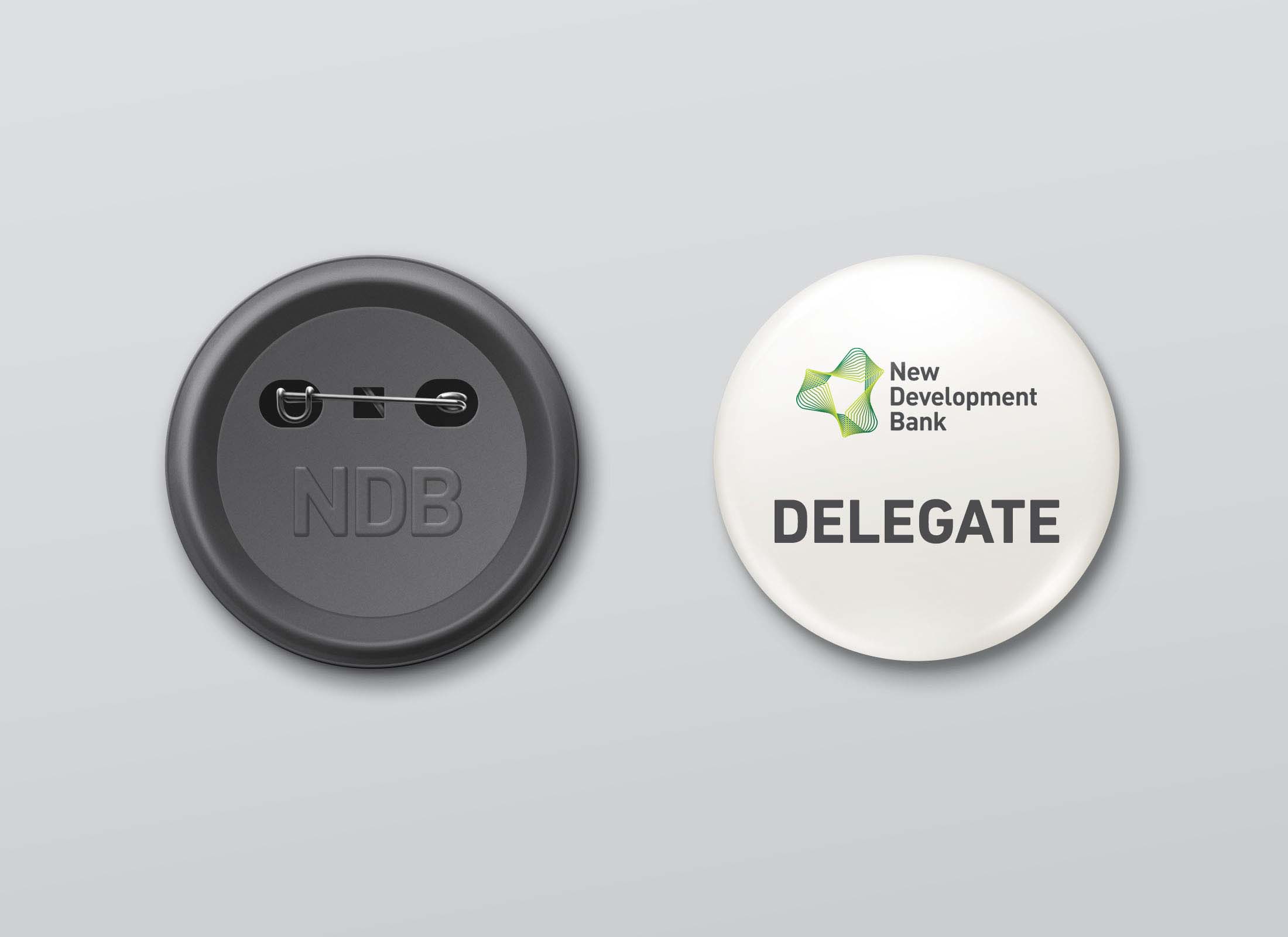 金磚國家新開發銀行標識logo設計-可持續發展的動感線條logo