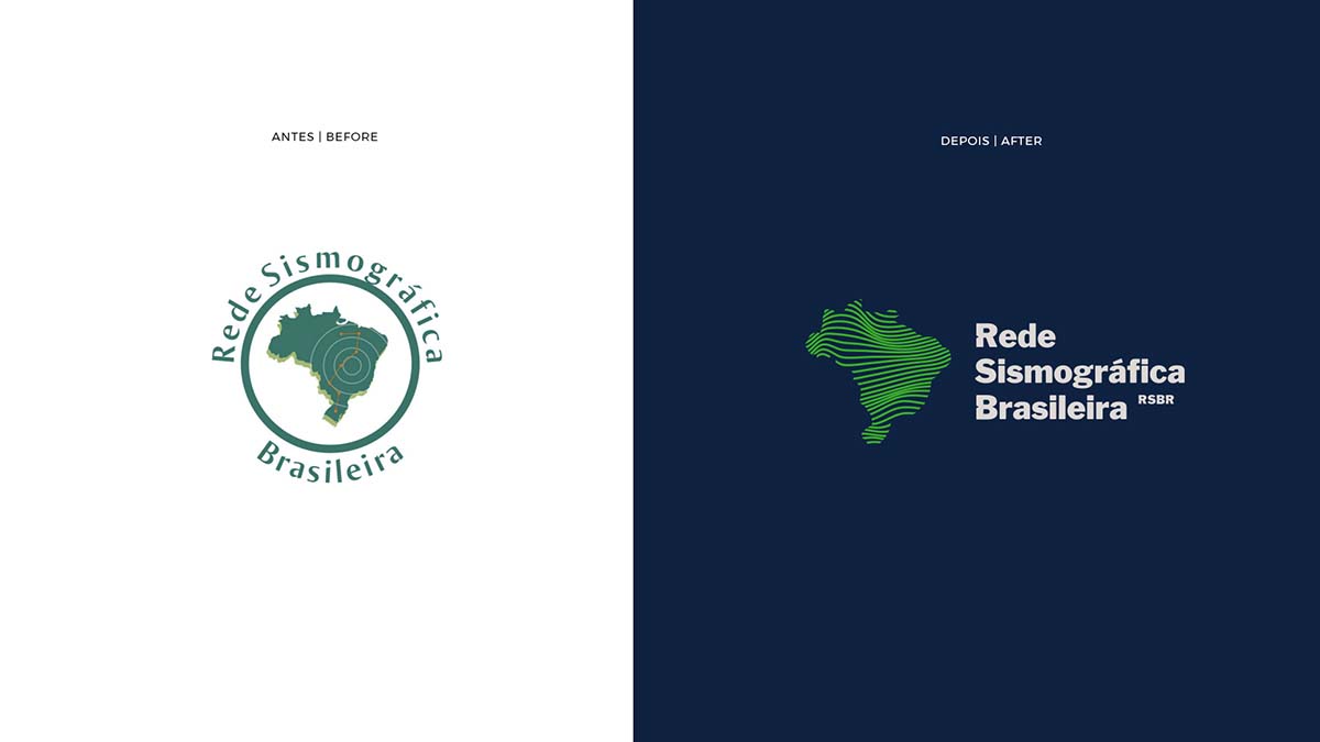 波浪線性風格標志設計VI設計- RSBR巴西地震網絡站品牌形象重塑