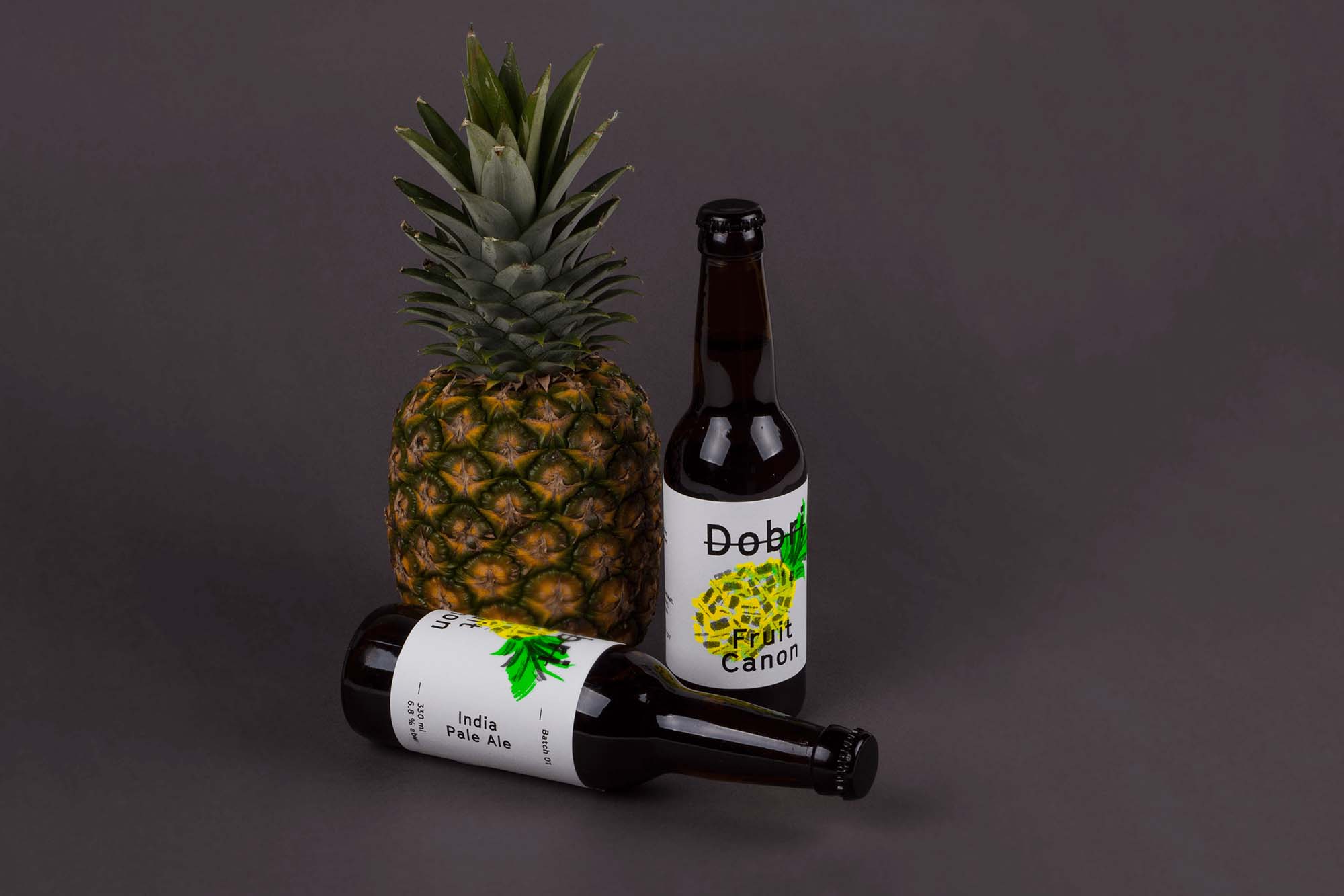 熒光涂鴉風格Dobri啤酒包裝設計