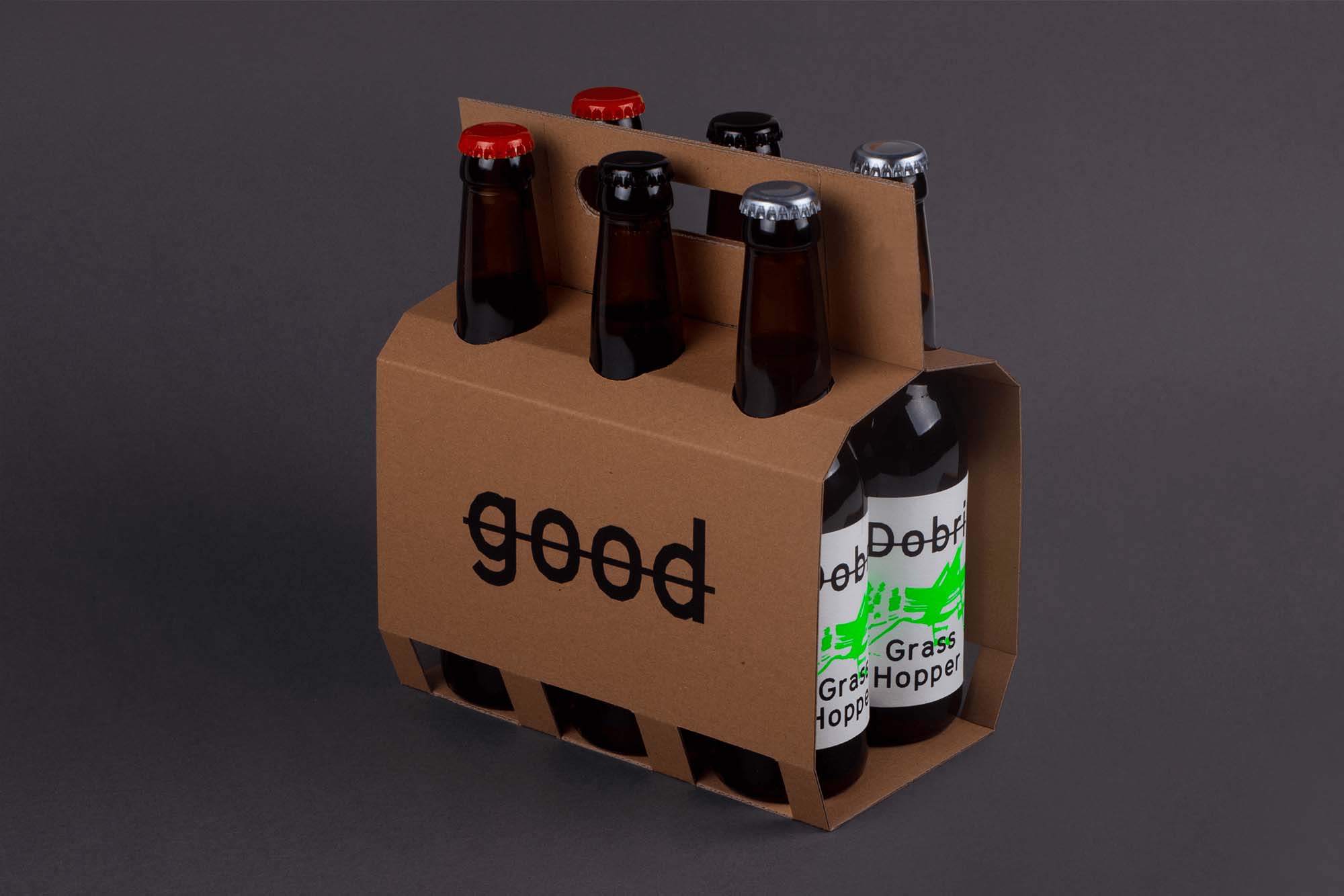 熒光涂鴉風格Dobri啤酒包裝設計