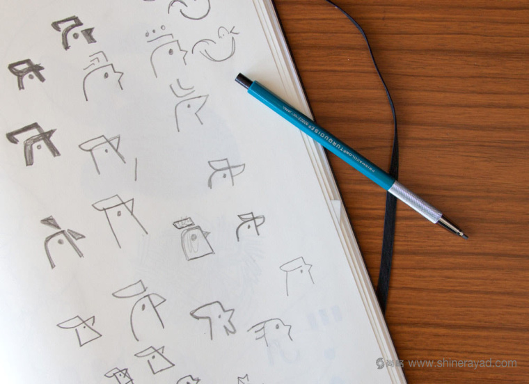 Starbird 炸雞快餐餐廳餐飲logo設計草圖-上海logo設計公司