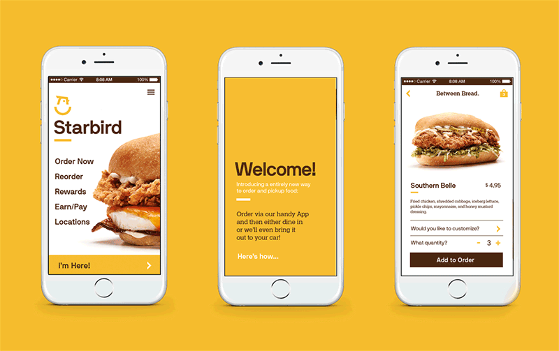 Starbird 炸雞快餐餐廳點餐APP設計-上海品牌設計公司