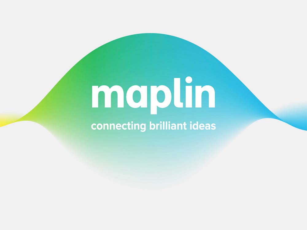 英國電子零售品牌Maplin動感漸變電子風格標志設計與VI形象設計 英國電子零售品牌Maplin動感漸變電子風格標志設計與VI形象設計
