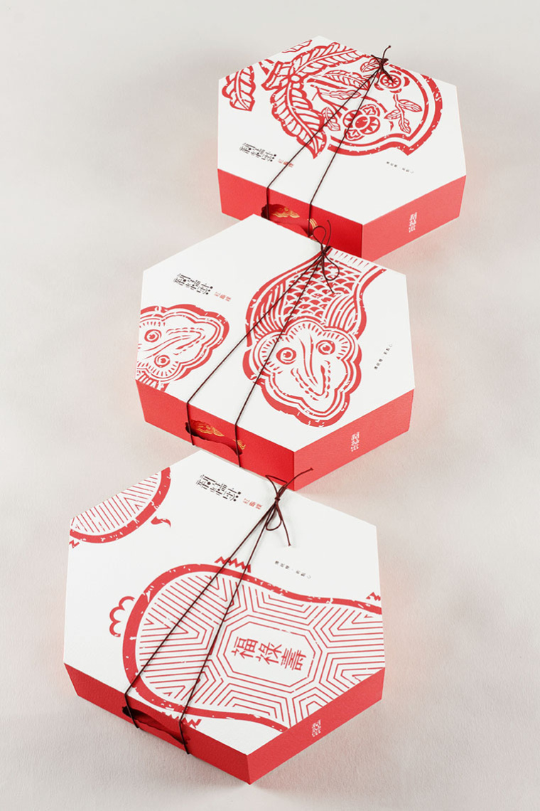 福祿壽中式糕點禮盒包裝設計欣賞-上海包裝設計公司