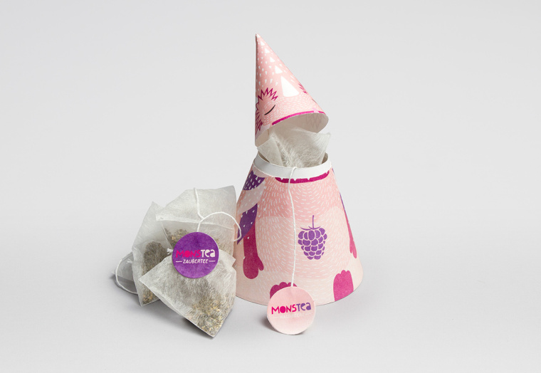 冰淇淋蛋筒造型兒童茶葉創意包裝設計-上海包裝設計公司設計欣賞