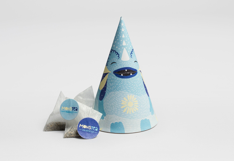 冰淇淋蛋筒造型兒童茶葉創意包裝設計-上海包裝設計公司設計欣賞