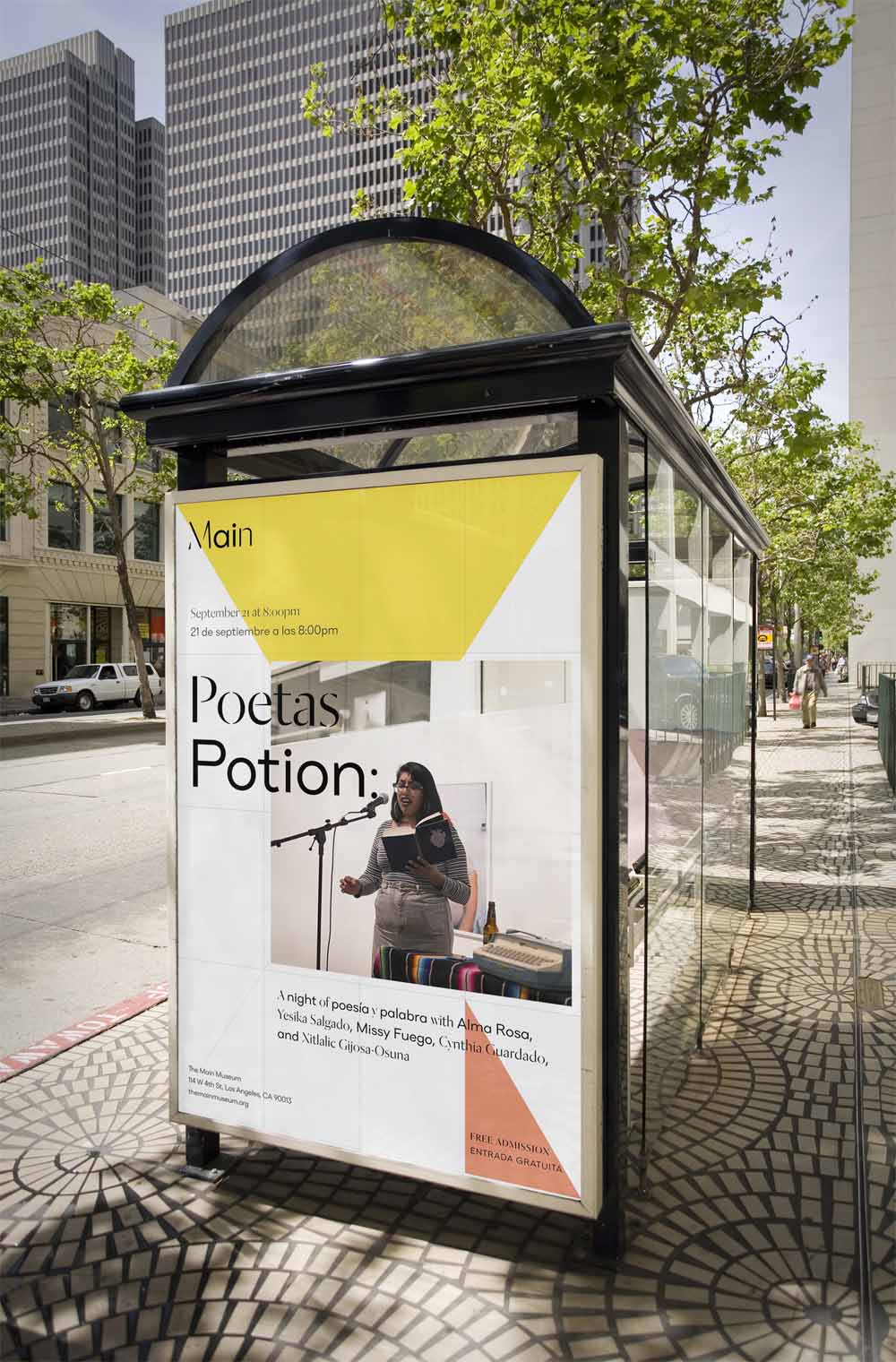 靈活多變簡約logo設計VI設計-洛杉磯博物館The Main更新品牌形象