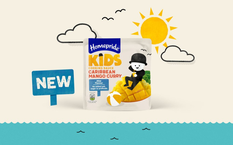 Homepride Kids兒童食品包裝設計，簡潔有創意的兒童游戲插畫設計