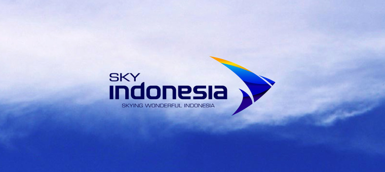 SKY INDONESIA航空公司logo設(shè)計(jì)：代表安全\精準(zhǔn)\效率文化\友好的箭鳥(niǎo)logo設(shè)計(jì)