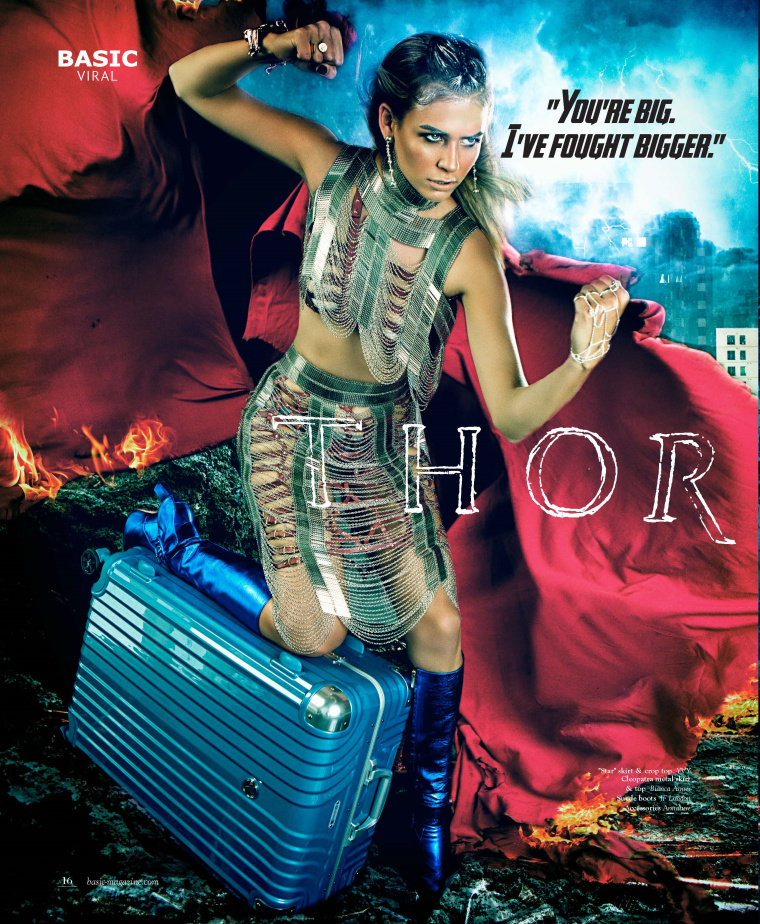 DESENO拉桿箱“女子超級英雄”系列平面廣告海報創意設計欣賞- 雷神